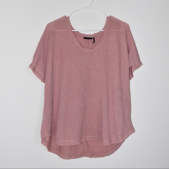 UO Oversized Thermal Tee - Light Pink - Picture 3 of 3